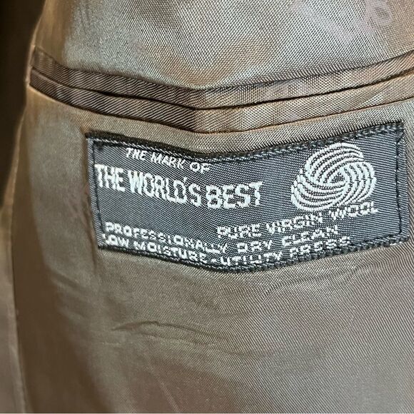 Christian Dior Monsieur Wool 2 Button Suit Jacket Blazer in Taupe size 42R - Picture 13 of 14